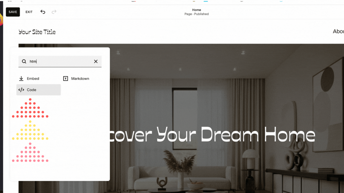 Code in Squarespace.gif